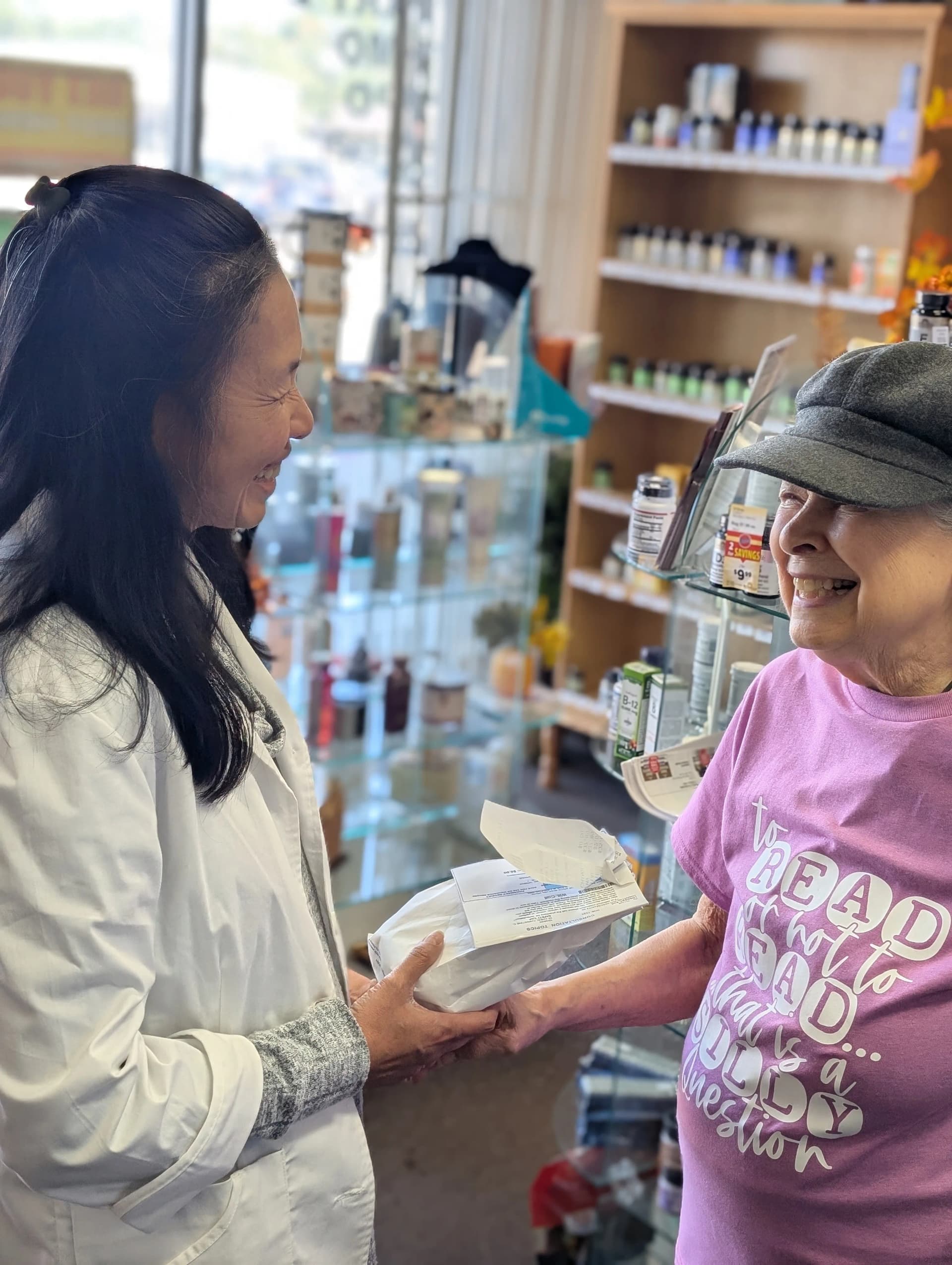 Ann greeting a patient